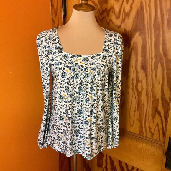 Lucky Brand Feminine Floral Peasant Top - Picture 7 of 11